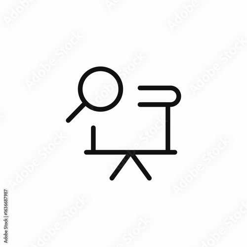 presentation search screen icon sign vector