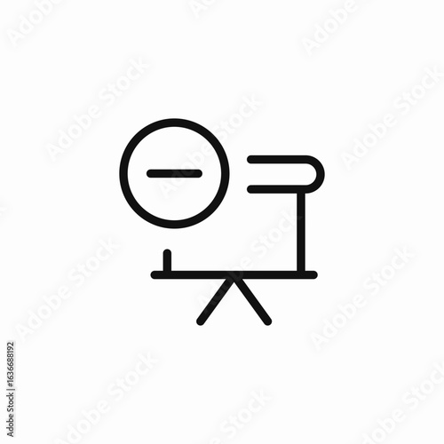 remove presentation screen icon sign vector