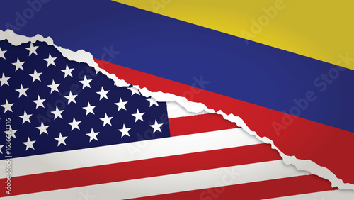 Illustration Vector Featuring USA and Colombia Identity