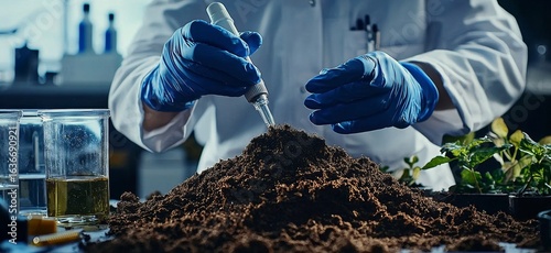 Laboratory analysis is performed to evaluate soil for bioremediation potential.
