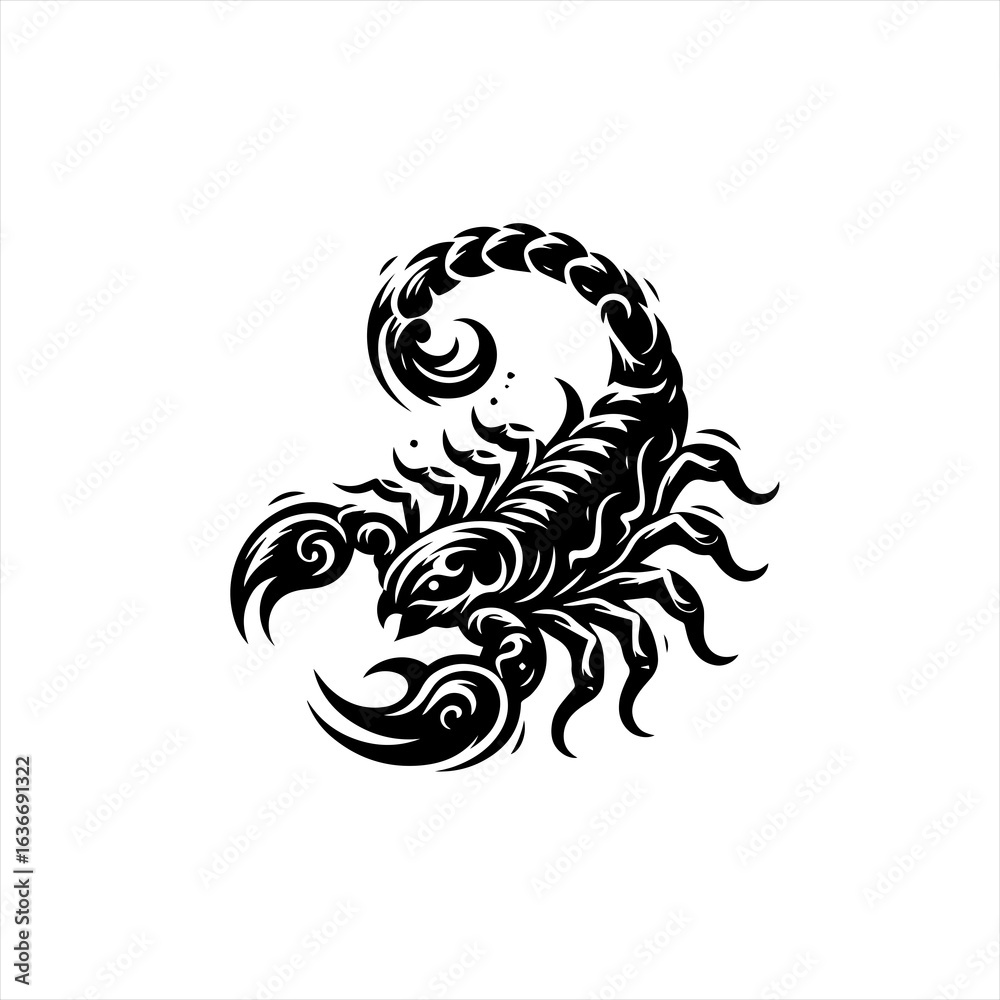 Obraz premium Scorpion illustration isolated on white
