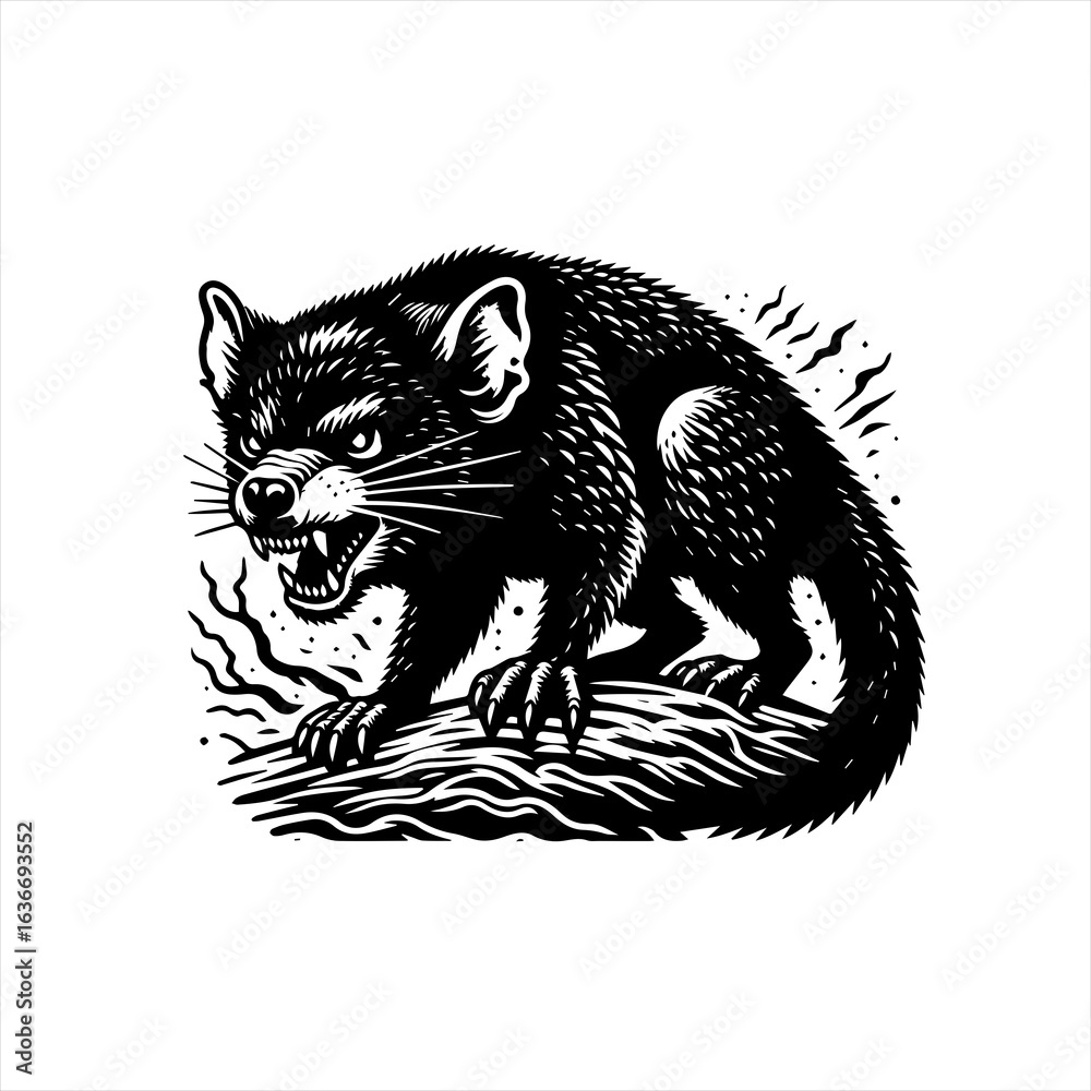 Fototapeta premium Tasmanian devil illustration