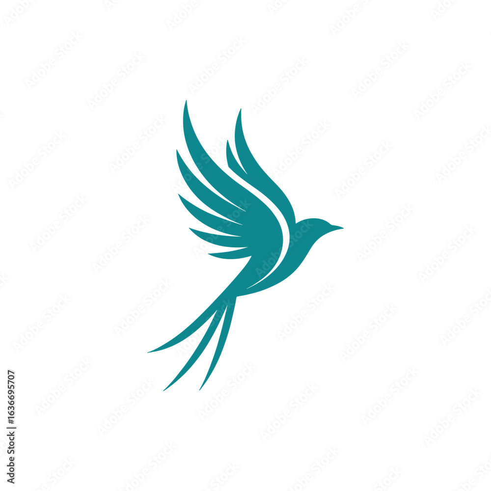 Fototapeta premium Modern and minimalist vector and abstract logo Unique bird logo