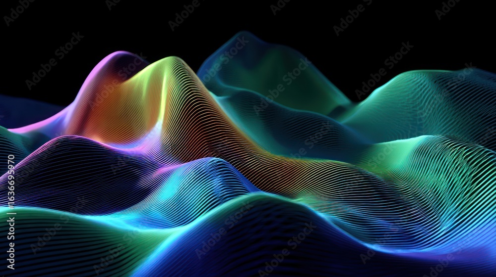 Fototapeta premium Abstract colorful wave pattern design