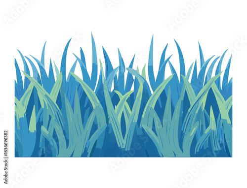 Abstract Blueish Green Grass Field Texture