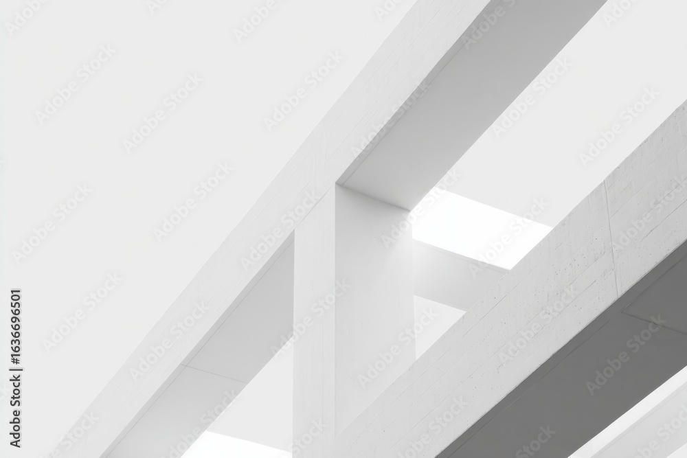 Fototapeta premium Bright architectural lines create modern aesthetic, emphasizing