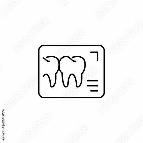 dental x-ray film icon sign vector