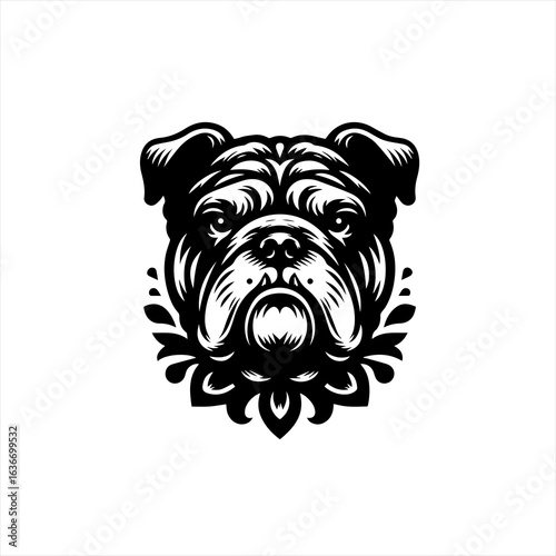Bulldog head illustration