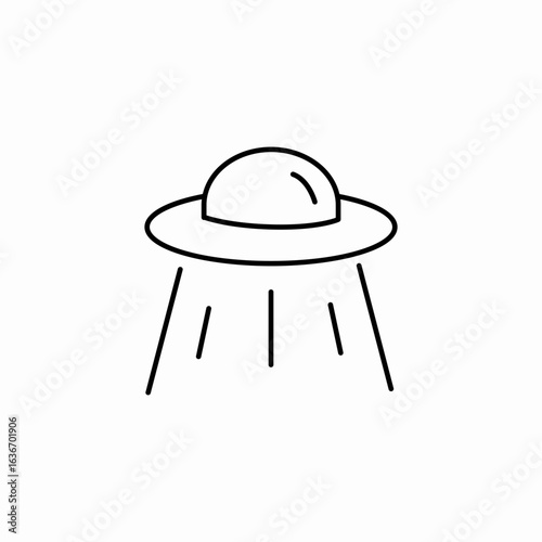 unidentified flying object icon sign vector