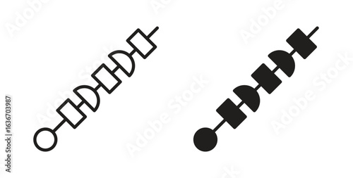 Kebab icon symbol, sign, logo or emblems. silhouette. EPS 10.
