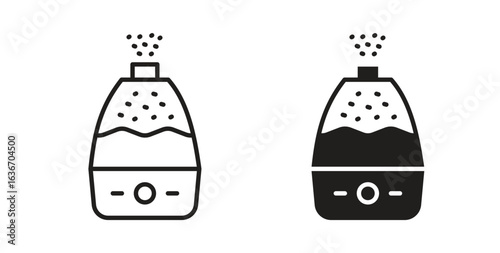 Humidifier pack. vector glyph flat icons