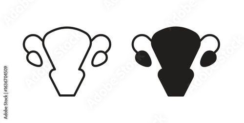 Gynecology icon symbol, sign, logo or emblems. silhouette. EPS 10.