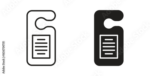 Door hanger icon symbol, sign, logo or emblems. silhouette. EPS 10.