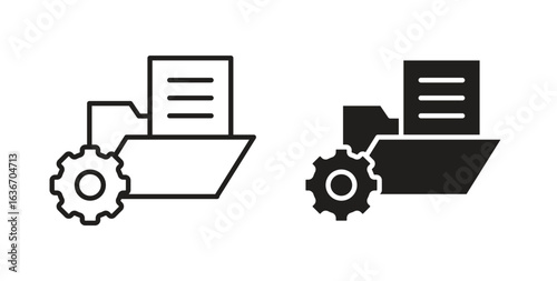 Data management icon symbol, sign, logo or emblems. silhouette. EPS 10.