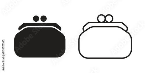 Woman purse icon symbol, sign, logo or emblems. silhouette. EPS 10.