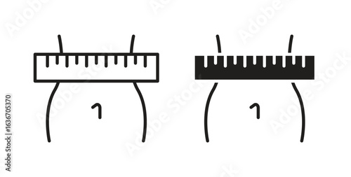 Weight loss icon symbol, sign, logo or emblems. silhouette. EPS 10.