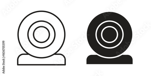Web camera icon symbol, sign, logo or emblems. silhouette. EPS 10.