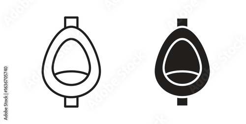 Urinal icon symbol, sign, logo or emblems. silhouette. EPS 10.
