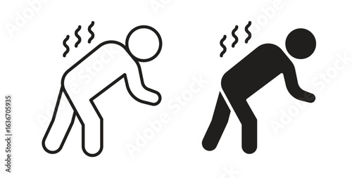 Tired icon symbol, sign, logo or emblems. silhouette. EPS 10.