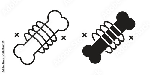 Strong healthy bones icon symbol, sign, logo or emblems. silhouette. EPS 10.