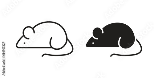 Rat icon symbol, sign, logo or emblems. silhouette. EPS 10.