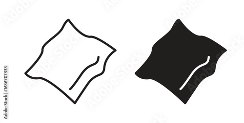 Rag icon symbol, sign, logo or emblems. silhouette. EPS 10.