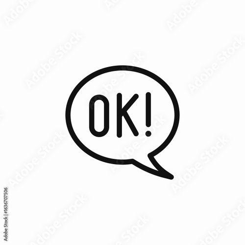 chat bubble ok icon sign vector