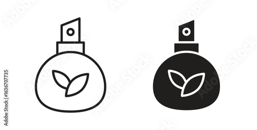 Perfume bottle icon symbol, sign, logo or emblems. silhouette. EPS 10.