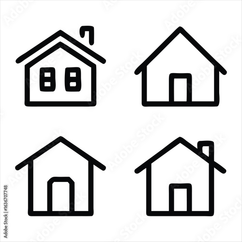 home icon silhouette vector style