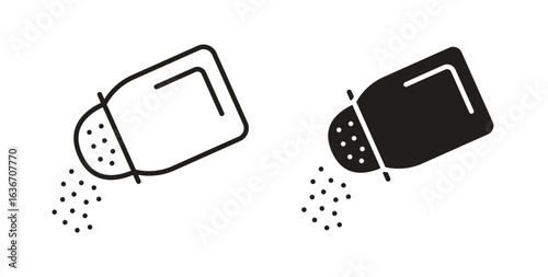 Pepper shaker icon symbol, sign, logo or emblems. silhouette. EPS 10.