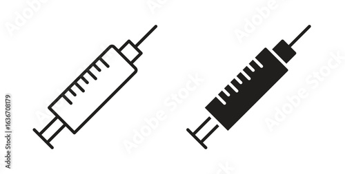 Needle icon symbol, sign, logo or emblems. silhouette. EPS 10.