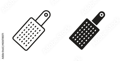 Microplane grater icon symbol, sign, logo or emblems. silhouette. EPS 10.