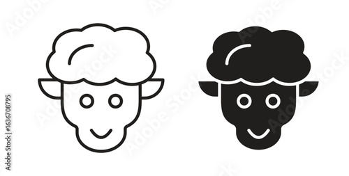 Lamb icon symbol, sign, logo or emblems. silhouette. EPS 10.