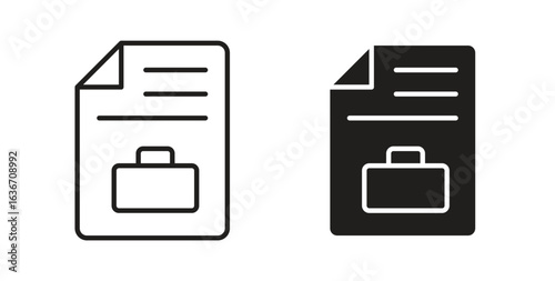 Job description icon symbol, sign, logo or emblems. silhouette. EPS 10.