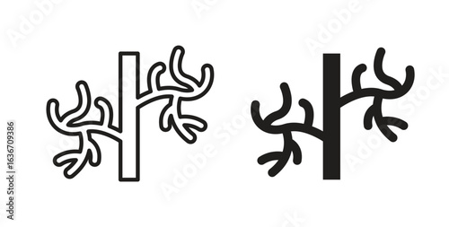 Human artery icon symbol, sign, logo or emblems. silhouette. EPS 10.