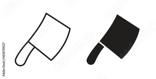 Hatchet icon symbol, sign, logo or emblems. silhouette. EPS 10.