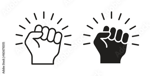 Empowerment icon symbol, sign, logo or emblems. silhouette. EPS 10.