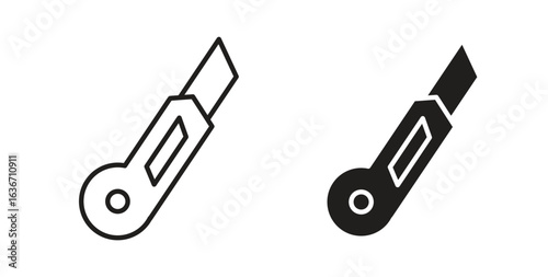 Cutter icon symbol, sign, logo or emblems. silhouette. EPS 10.