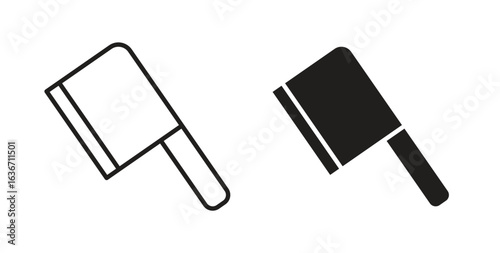 Chopper knife icon symbol, sign, logo or emblems. silhouette. EPS 10.