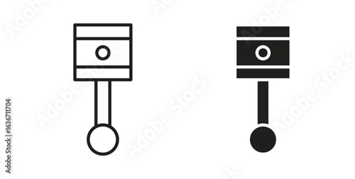 Car Piston icon symbol, sign, logo or emblems. silhouette. EPS 10.