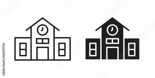 Campus icon symbol, sign, logo or emblems. silhouette. EPS 10.