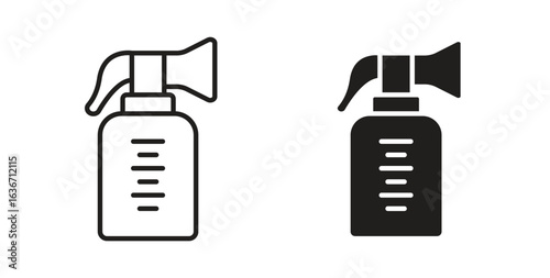 Breast pump icon symbol, sign, logo or emblems. silhouette. EPS 10.