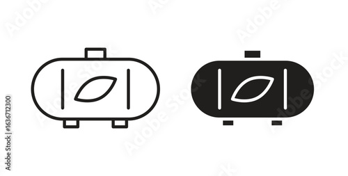Biogas icon symbol, sign, logo or emblems. silhouette. EPS 10.