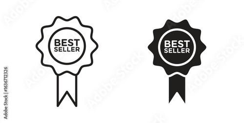 Best seller icon symbol, sign, logo or emblems. silhouette. EPS 10.