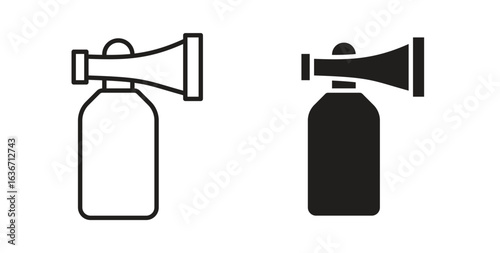 Air horn icon symbol, sign, logo or emblems. silhouette. EPS 10.