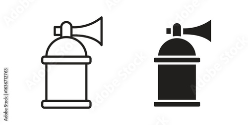 Air horn icon symbol, sign, logo or emblems. silhouette. EPS 10.