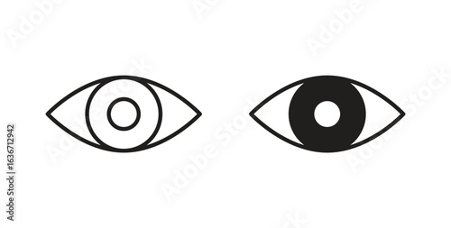 Visible icon symbol, sign, logo or emblems. silhouette. EPS 10.