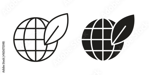 Environment icon symbol, sign, logo or emblems. silhouette. EPS 10.