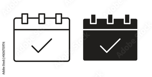 Appointment icon symbol, sign, logo or emblems. silhouette. EPS 10.