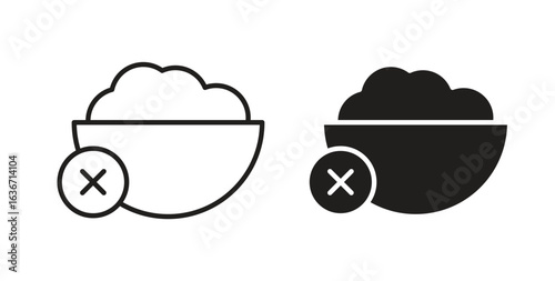 Lack of appsetite icon symbol, sign, logo or emblems. silhouette. EPS 10.